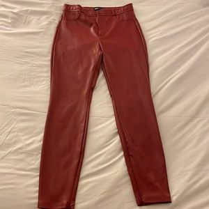 Zara faux leather pants - worn once!